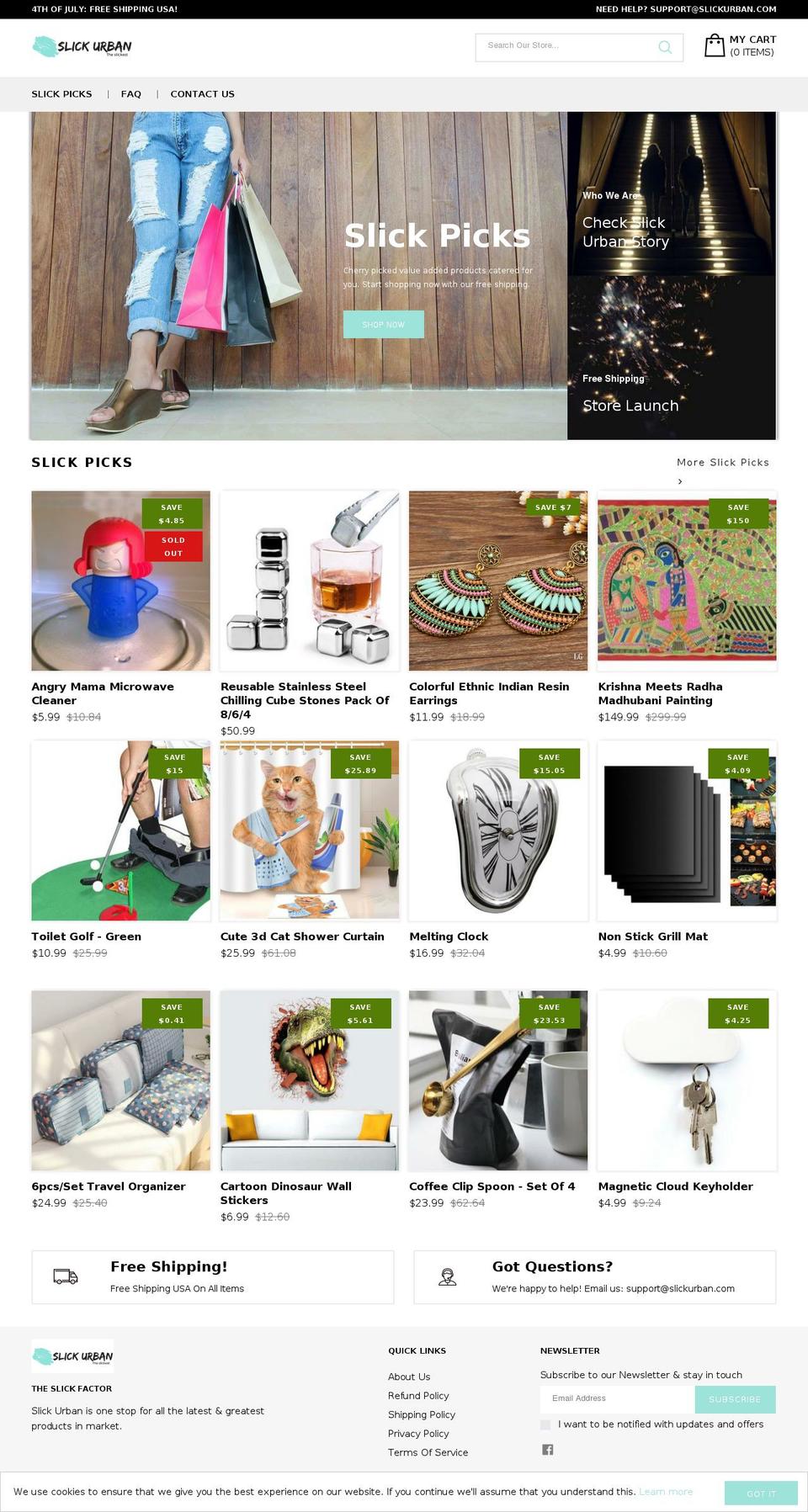 slickurban.com shopify website screenshot