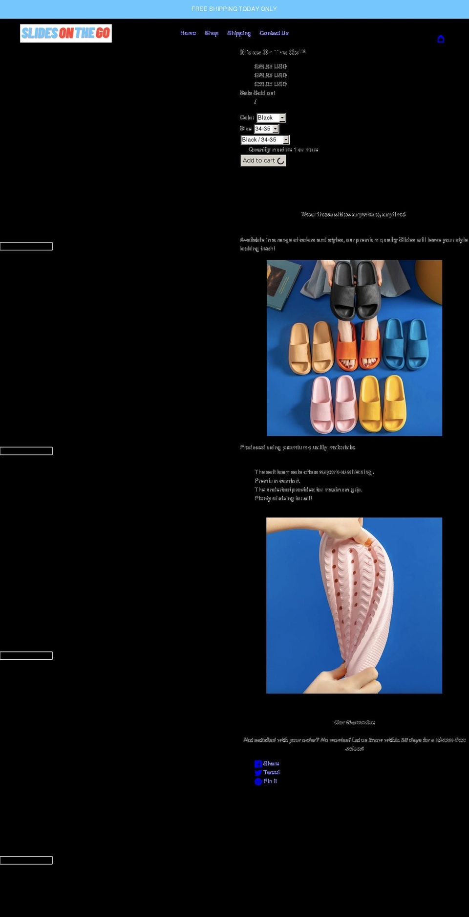 slideonthego.com shopify website screenshot