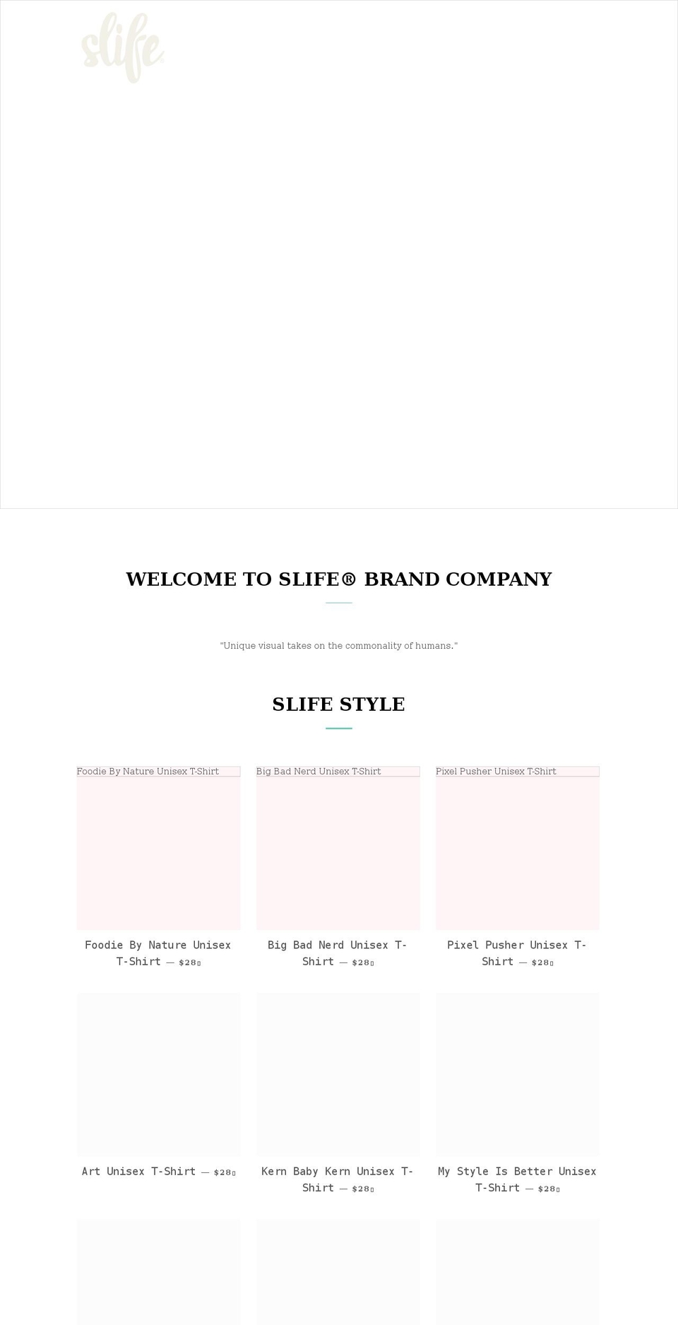 slifebrandcompany.com shopify website screenshot