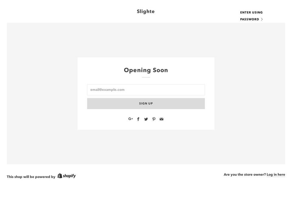 slighte.com shopify website screenshot