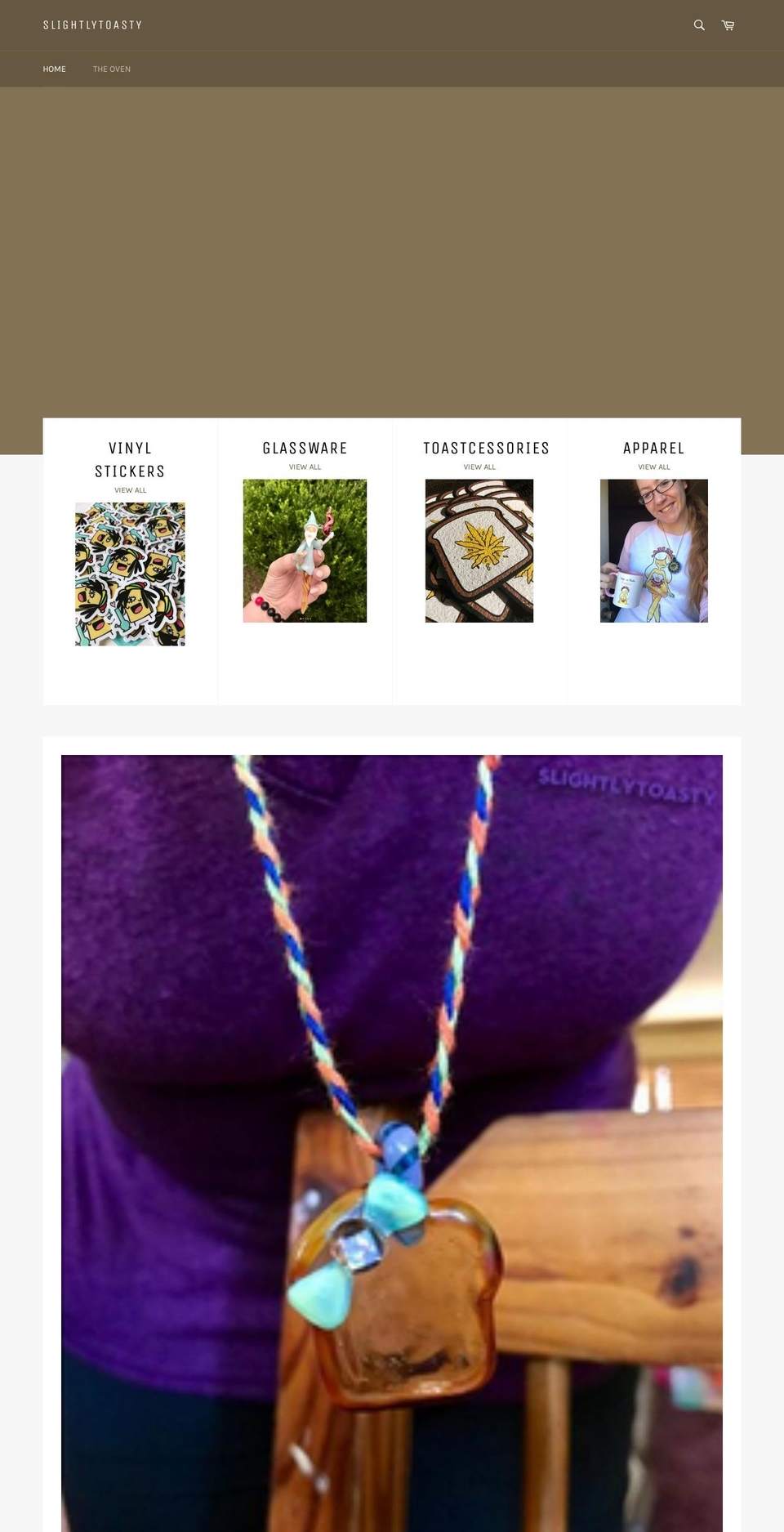 slightlytoasty.com — Shopify storefront screenshot