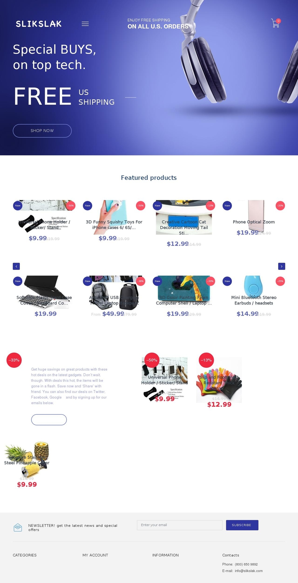 theme254 Shopify theme site example slikslak.com
