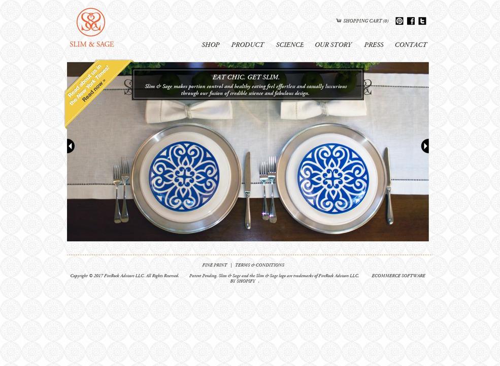 slimandsage.com shopify website screenshot