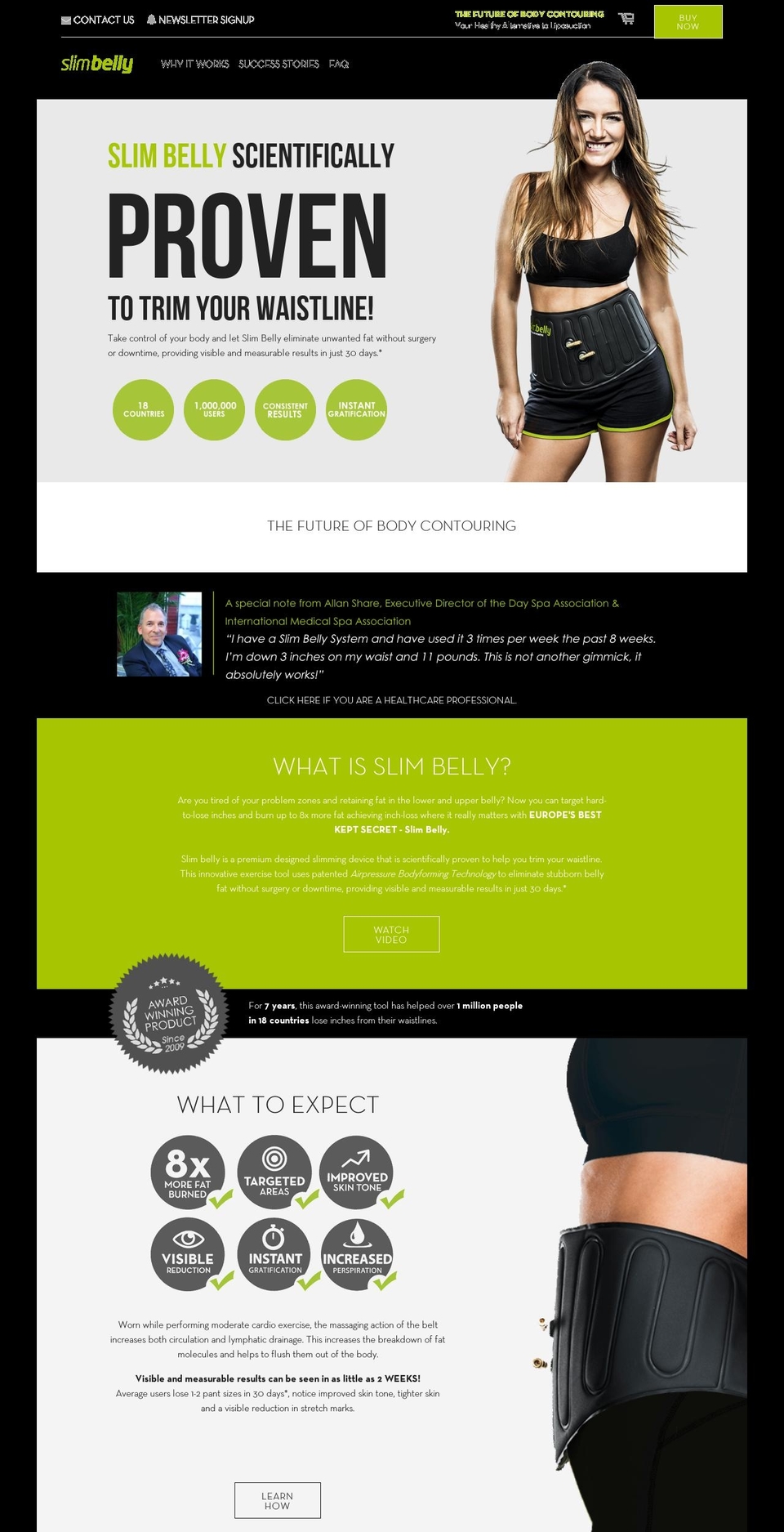 slimbellysystem.com shopify website screenshot