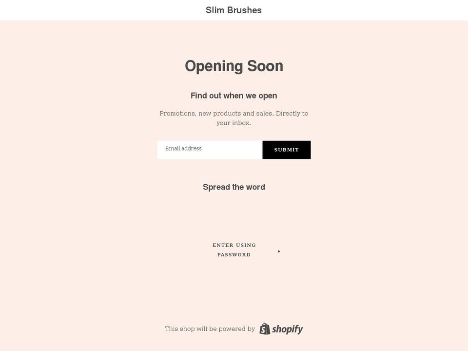 slimbrushes.com shopify website screenshot