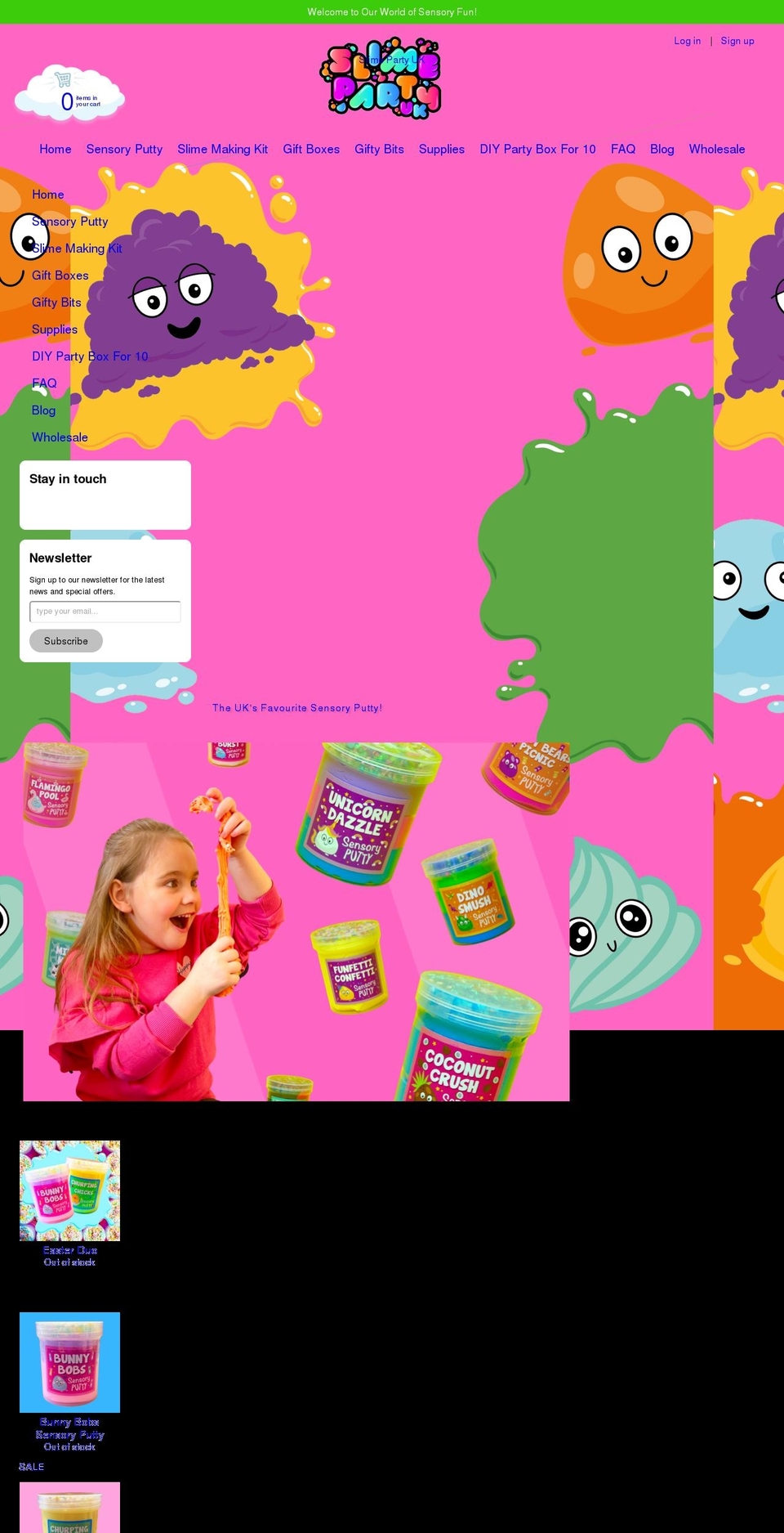 slimepartyuk.co.uk shopify website screenshot