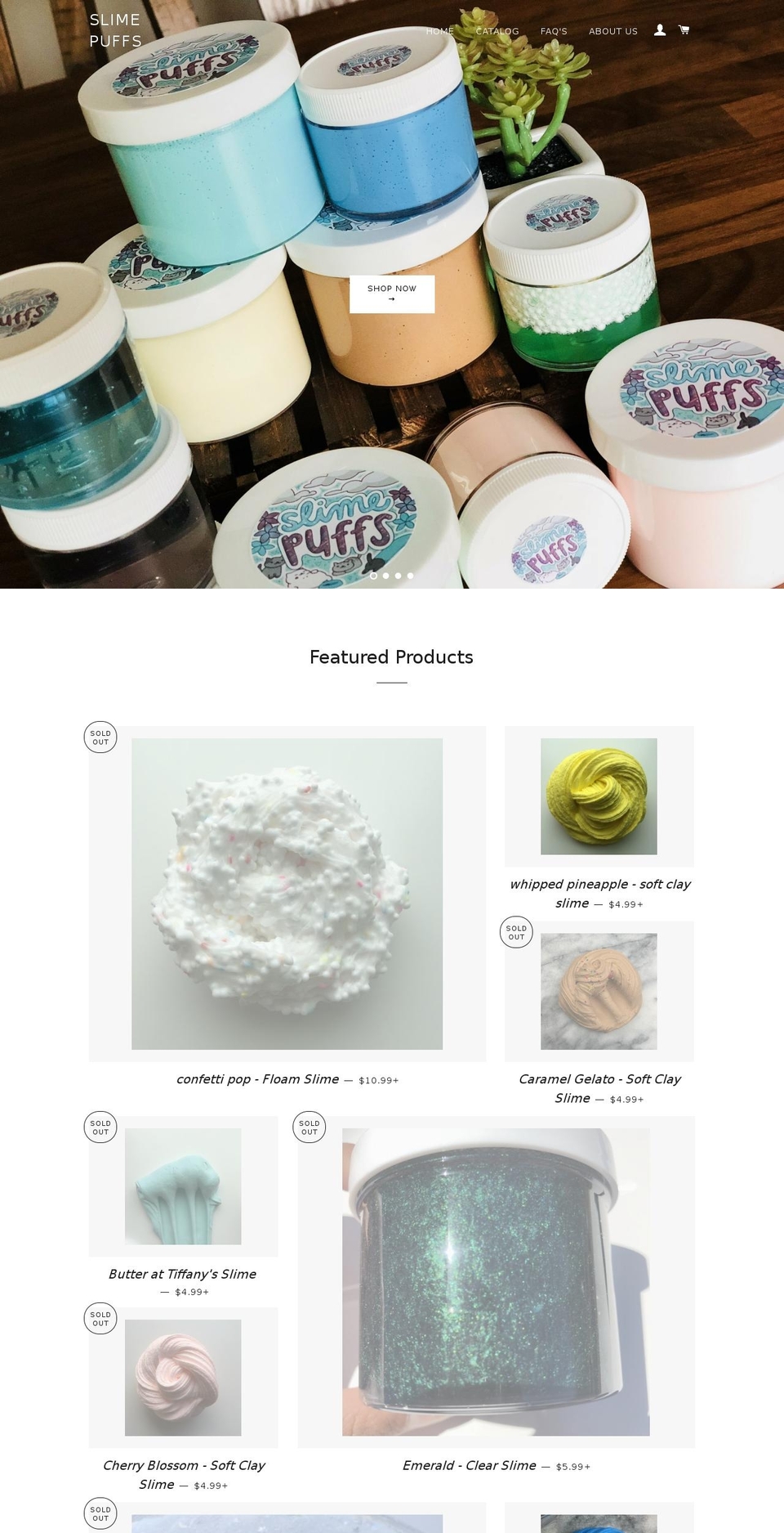 slimepuffs.myshopify.com shopify website screenshot