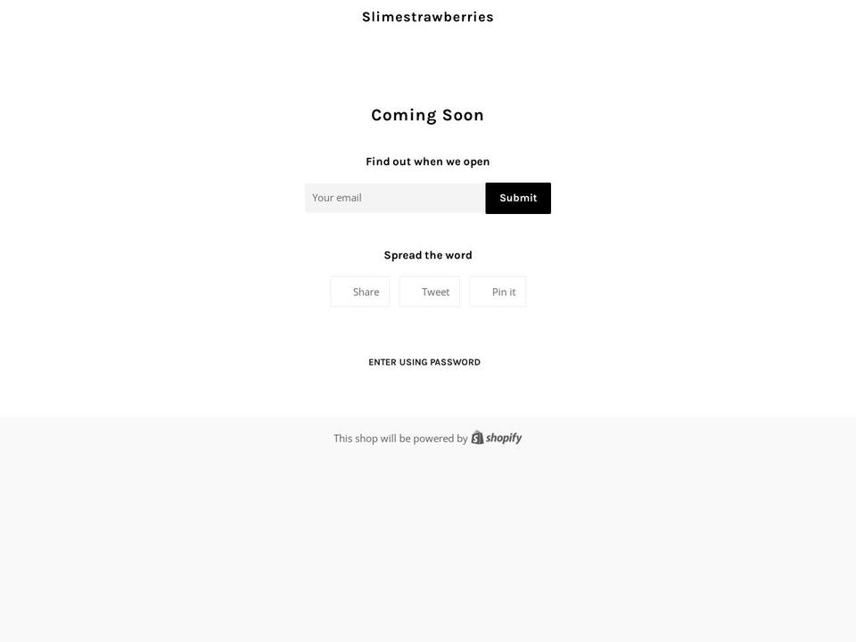 slimestrawberriesshop.com — Shopify storefront screenshot