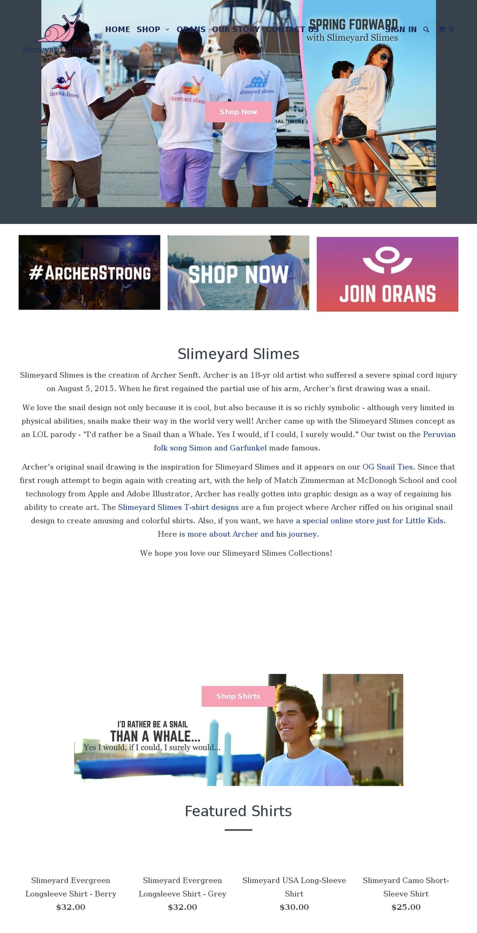 slimeyardslimes.com shopify website screenshot