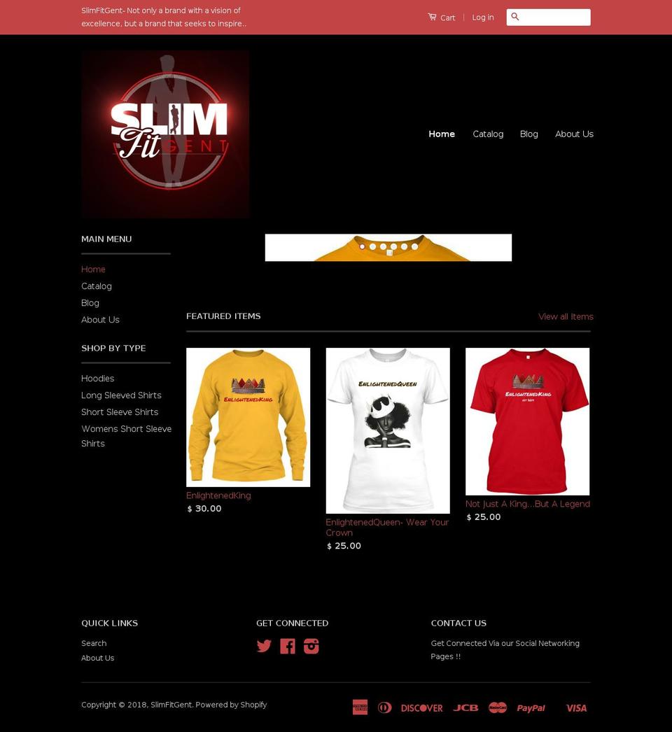 slimfitgent.com shopify website screenshot