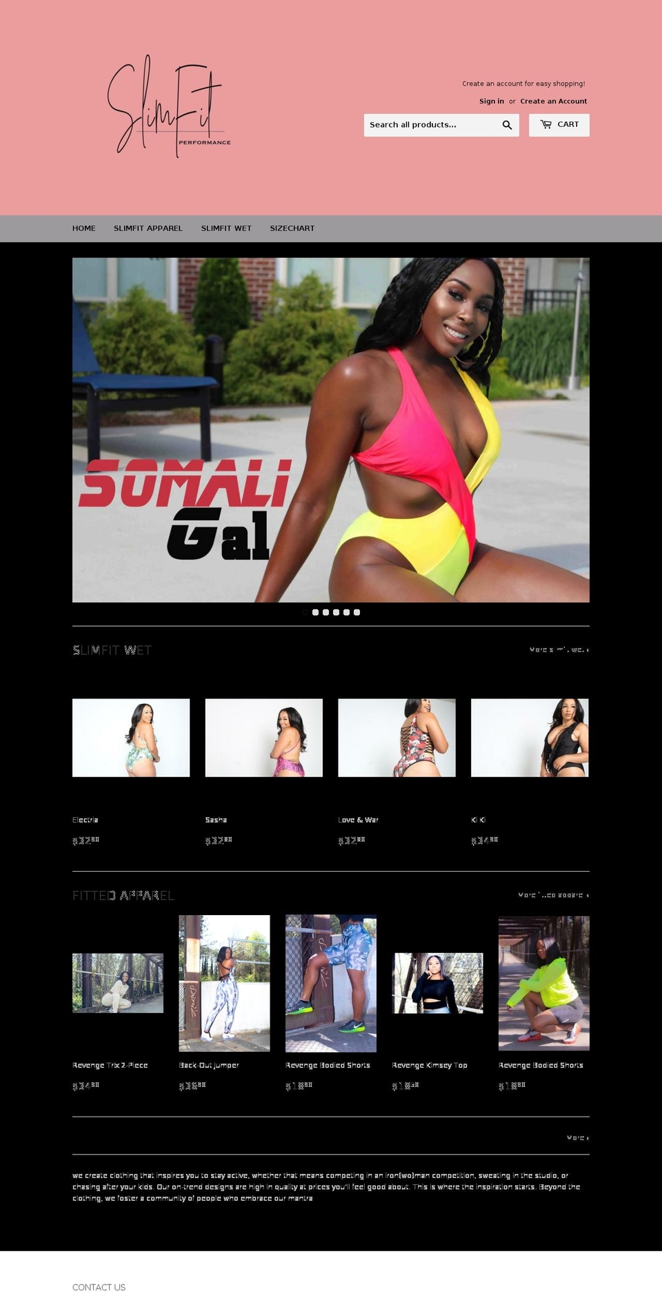 slimfitperformance.com shopify website screenshot