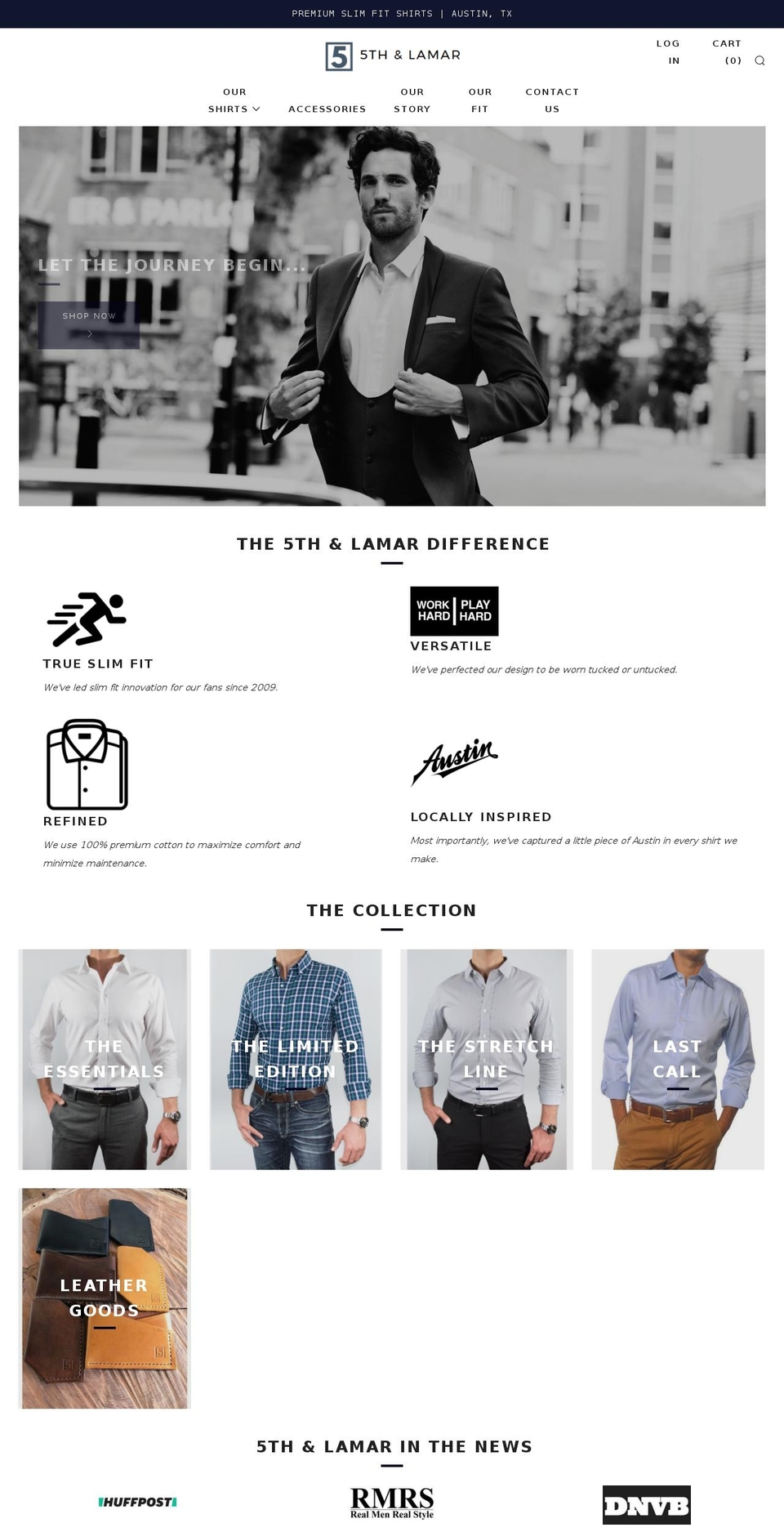 slimfittedshirts.com — Shopify storefront screenshot