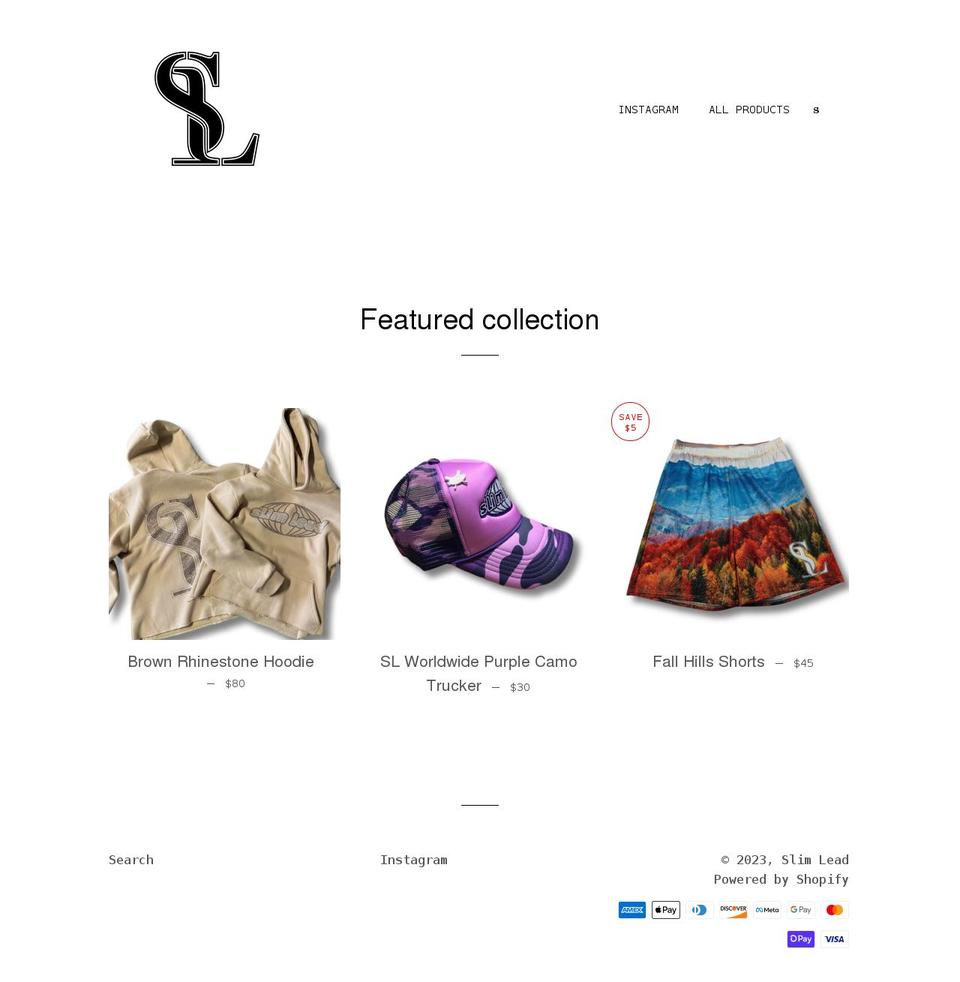 slimlead.net shopify website screenshot