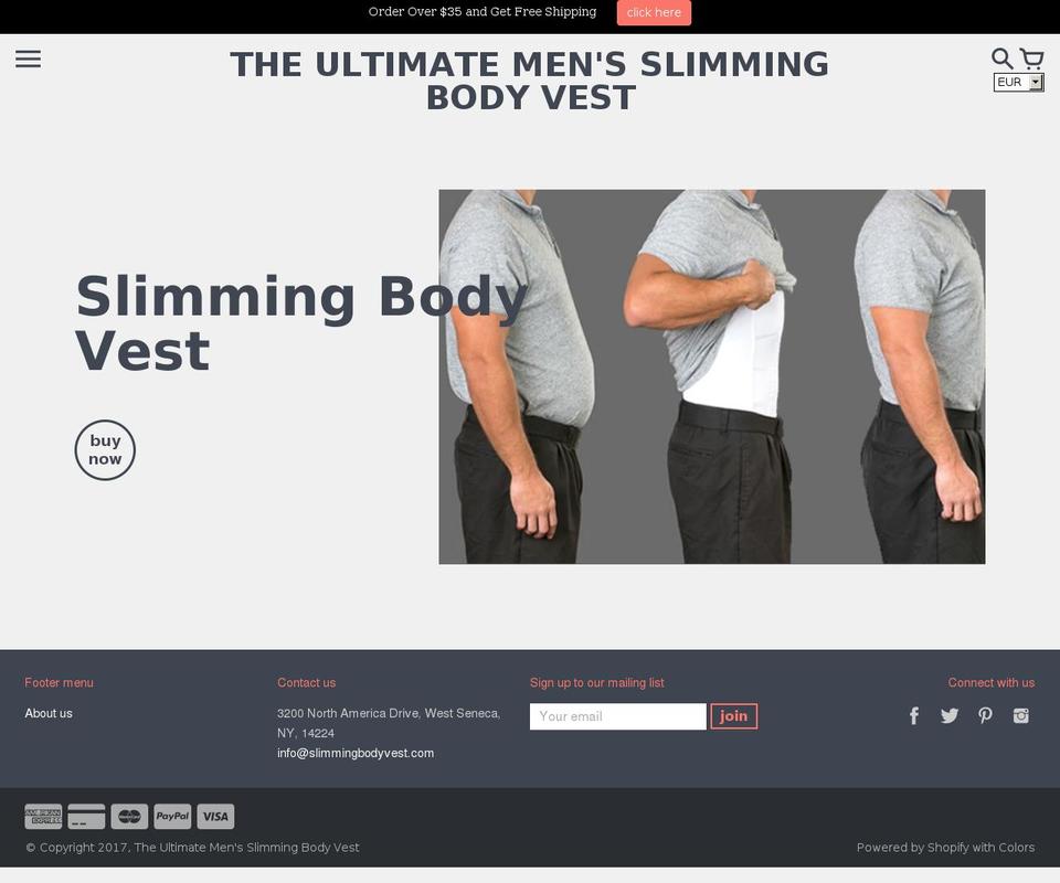 slimmingbodyvest.com shopify website screenshot