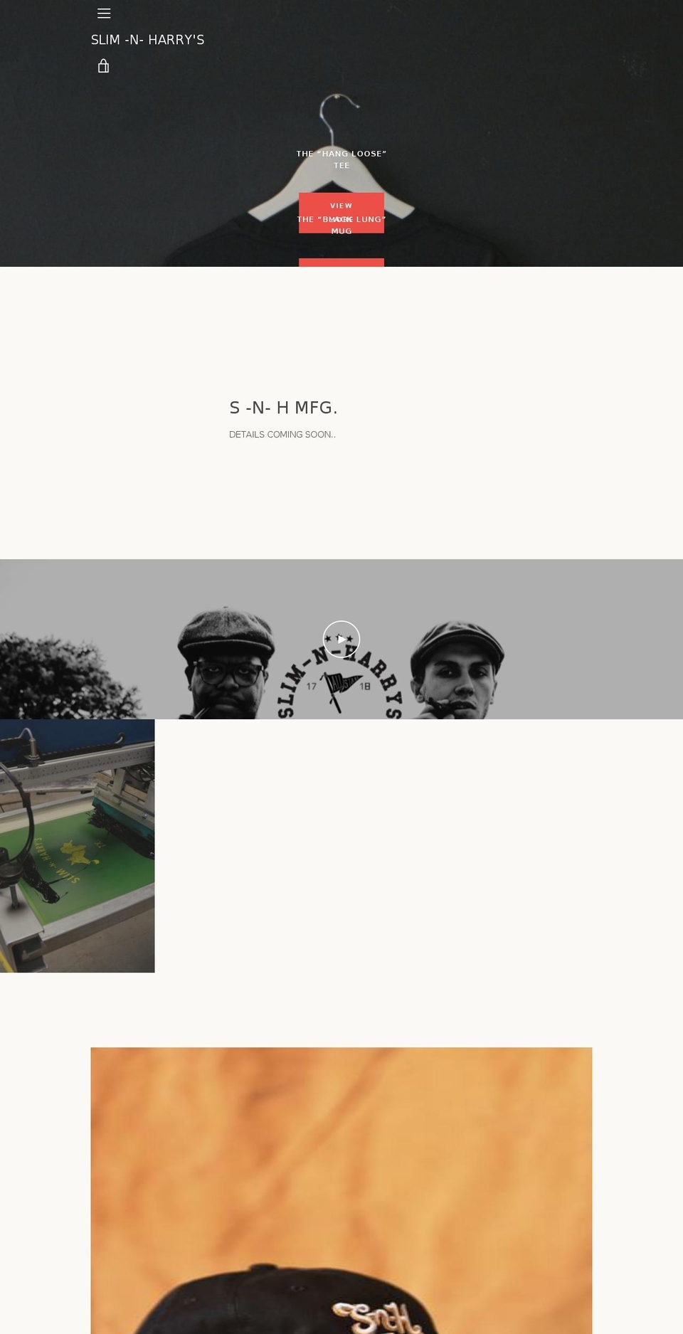slimnharrystore.com — Shopify storefront screenshot