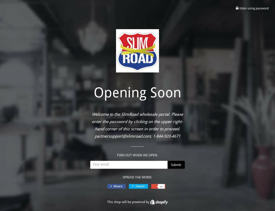 slimroad.fit shopify website screenshot