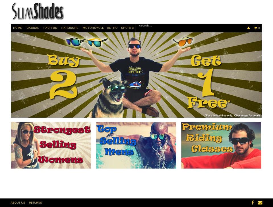 slimshades.com shopify website screenshot
