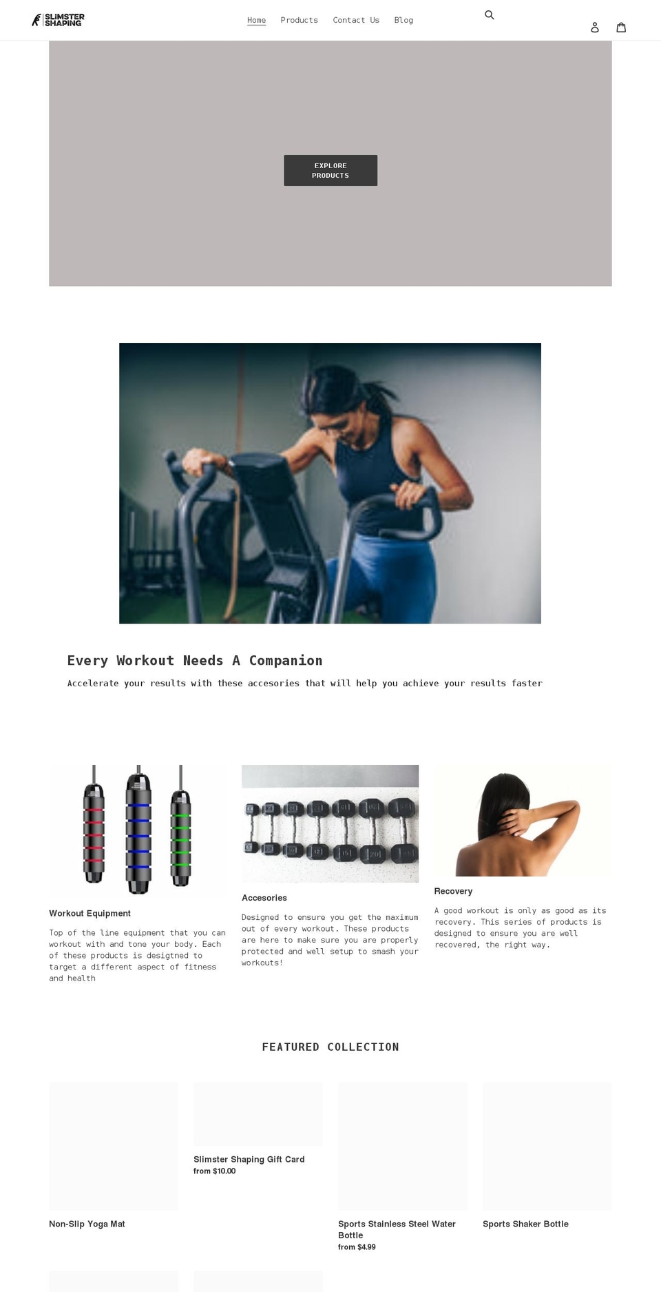 slimstershaping.com shopify website screenshot