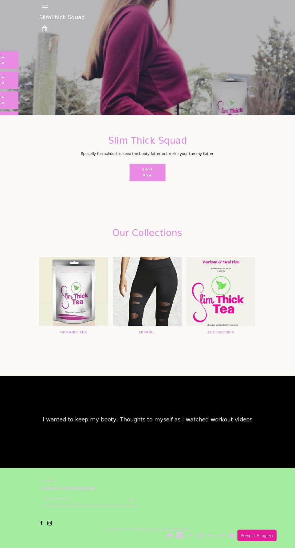slimthicktea.com — Shopify storefront screenshot