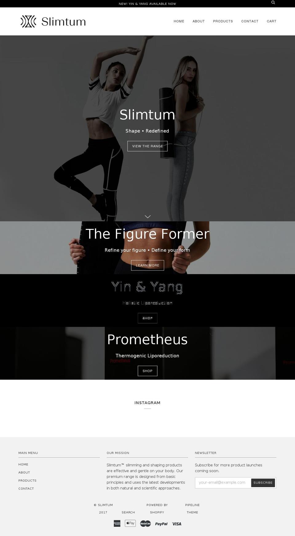 slimtum.com shopify website screenshot