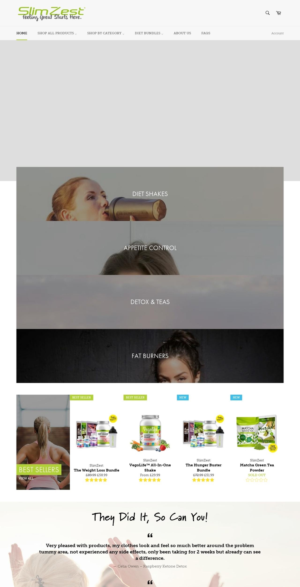 slimzest.com shopify website screenshot