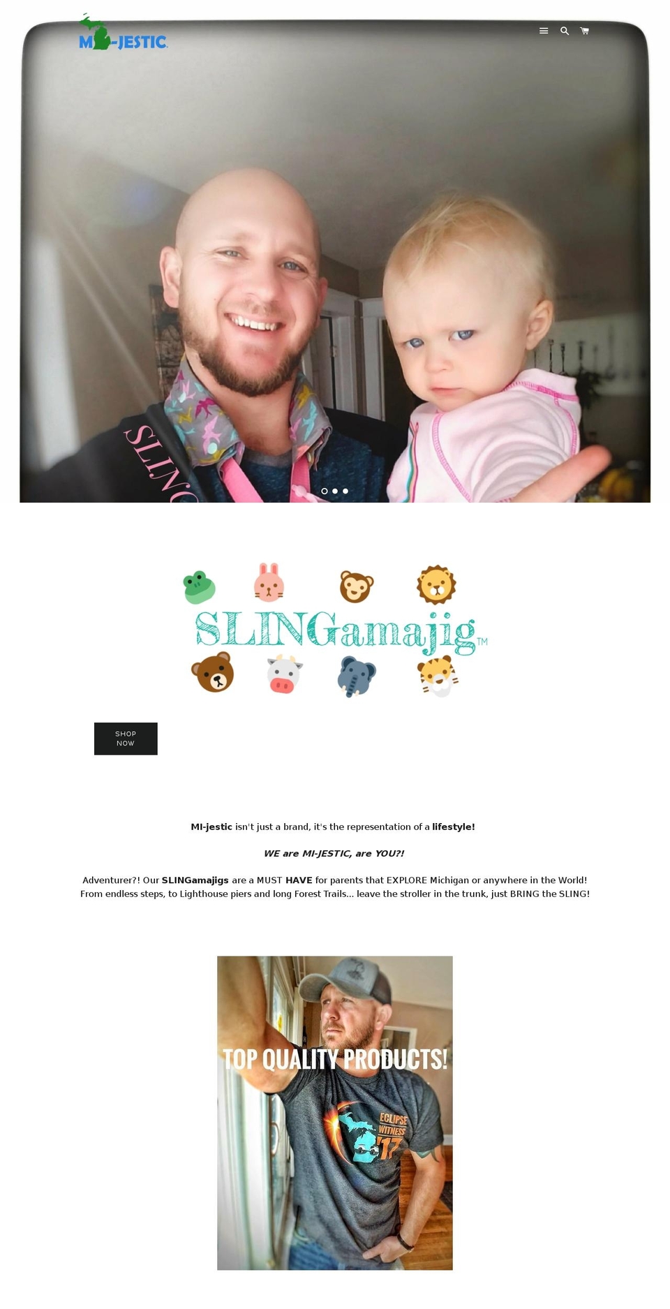 slingamajig.com — Shopify storefront screenshot