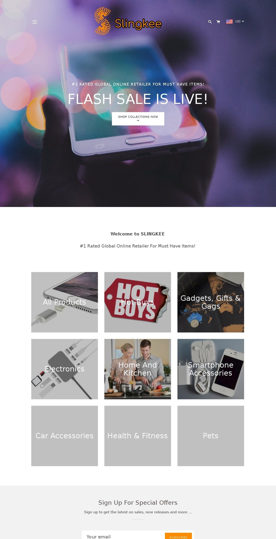 slingkee.com — Shopify storefront screenshot
