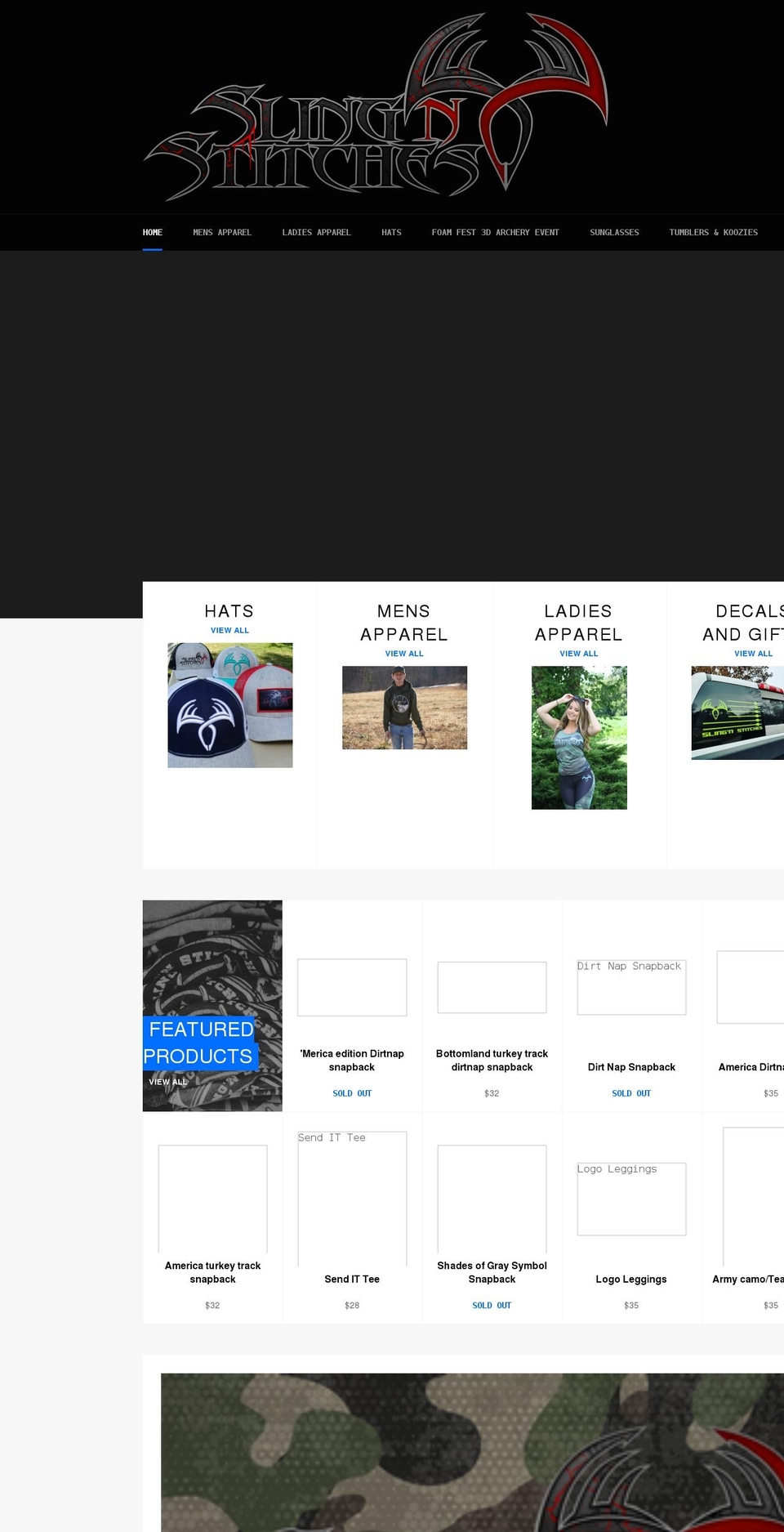 slingnstitches.com shopify website screenshot