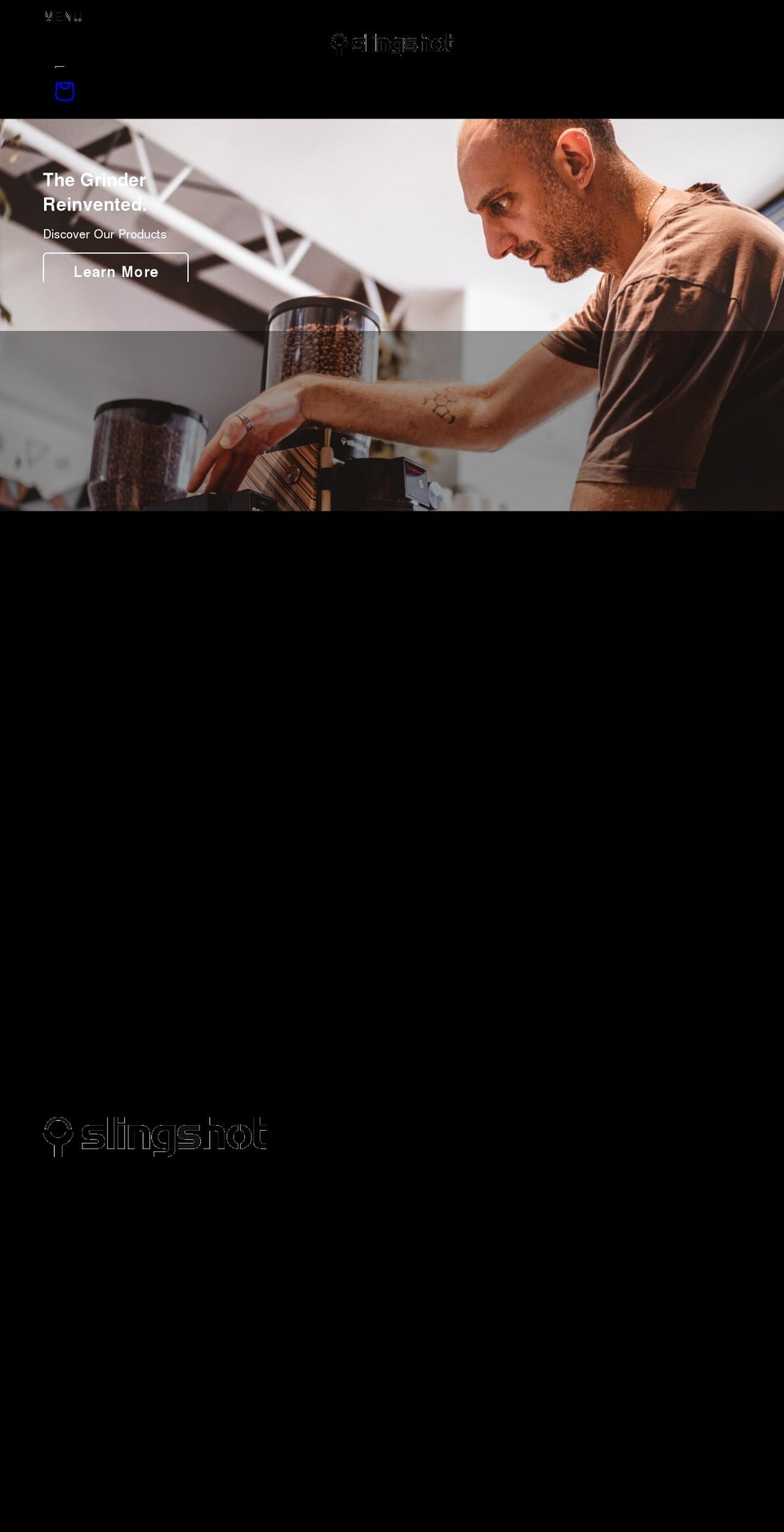 slingshot.coffee shopify website screenshot