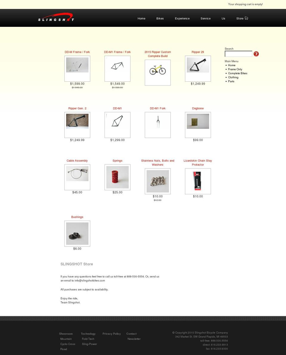 slingshot.myshopify.com shopify website screenshot