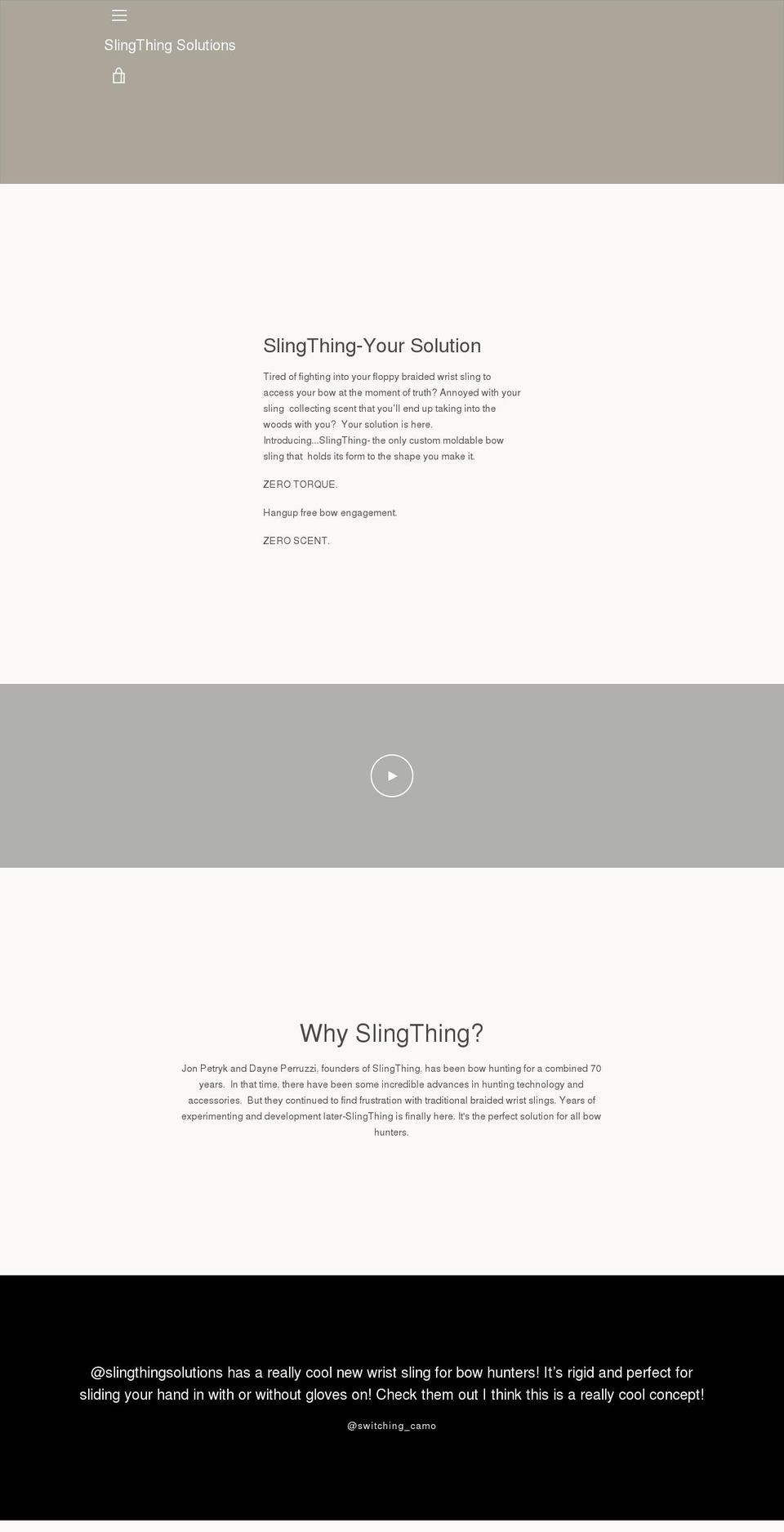 slingthingsolutions.com shopify website screenshot