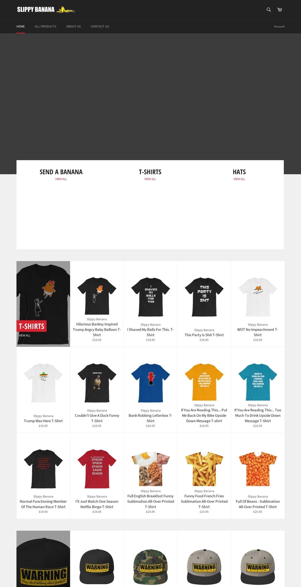 slippybanana.com — Shopify storefront screenshot