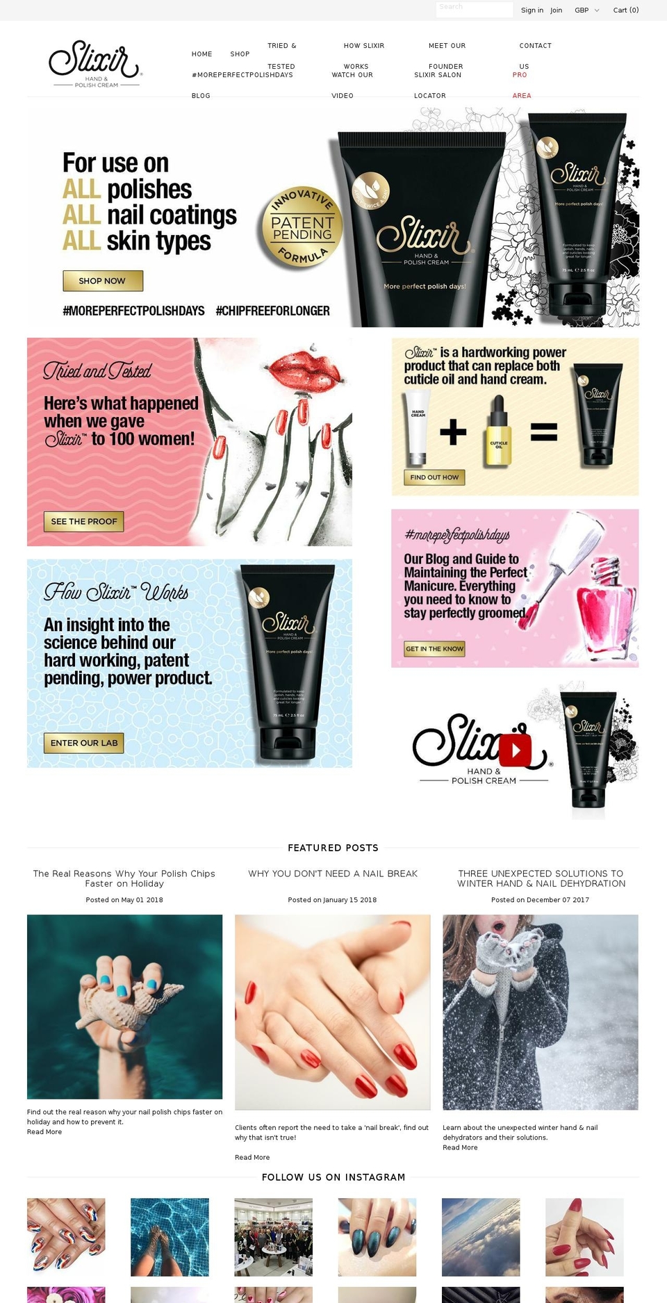 slixir.com shopify website screenshot