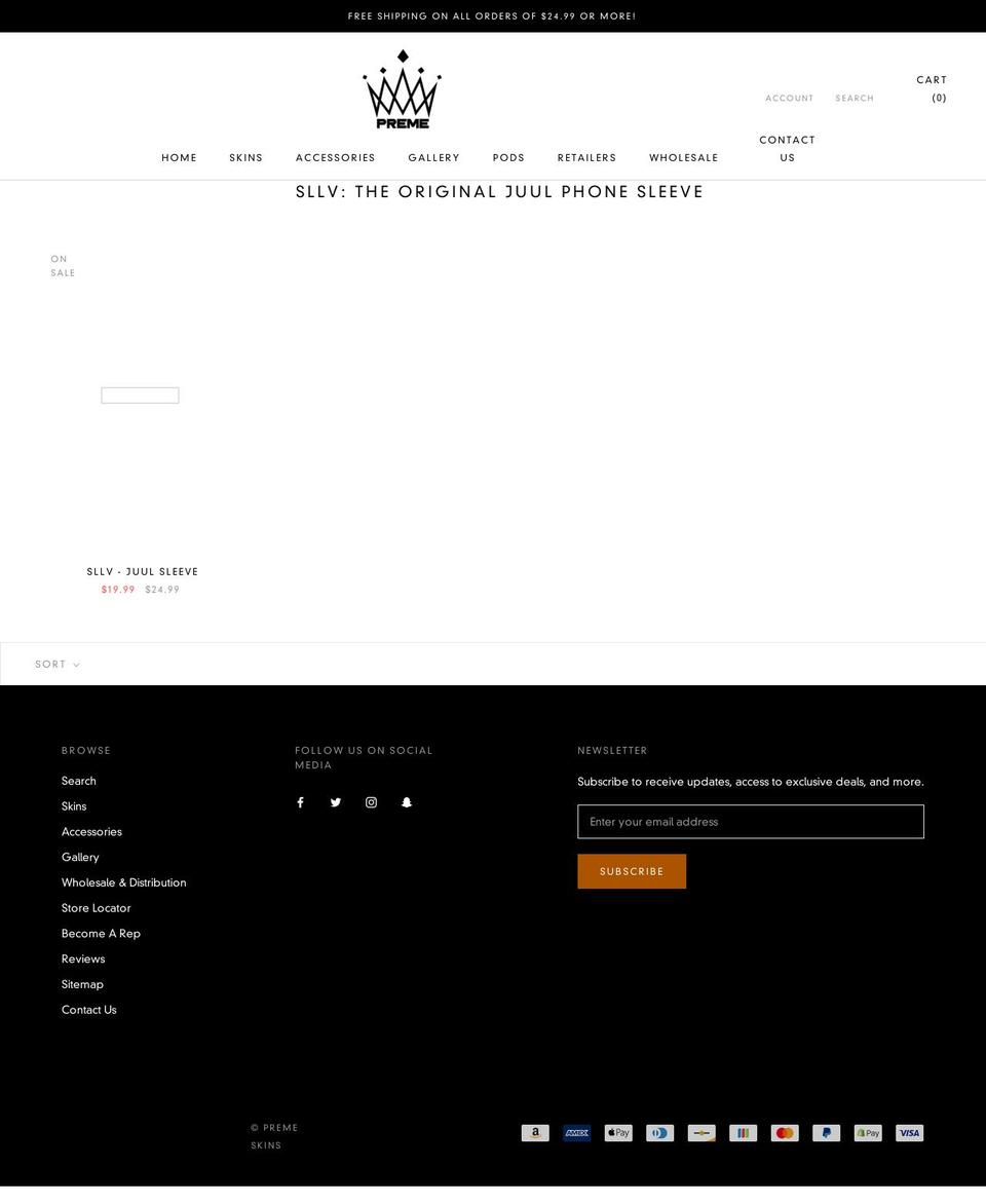 sllv.co shopify website screenshot