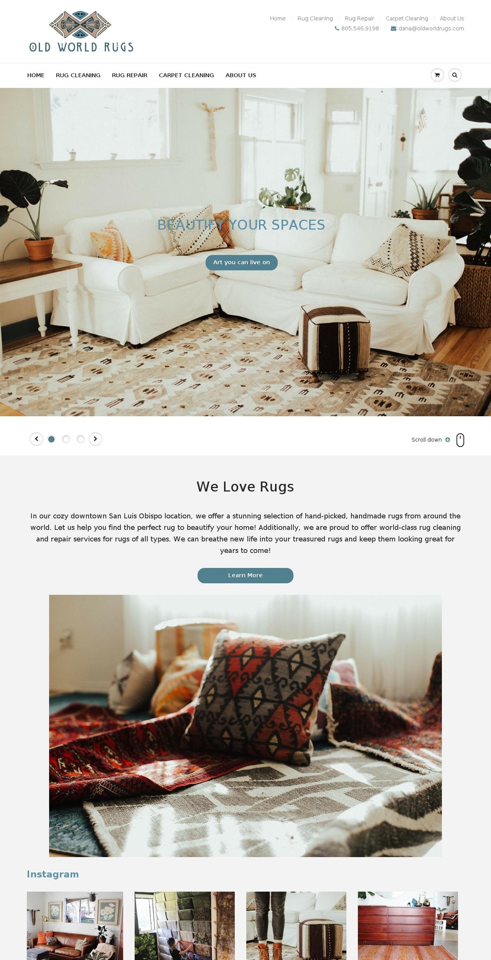 slo-carpetcleaners.com shopify website screenshot