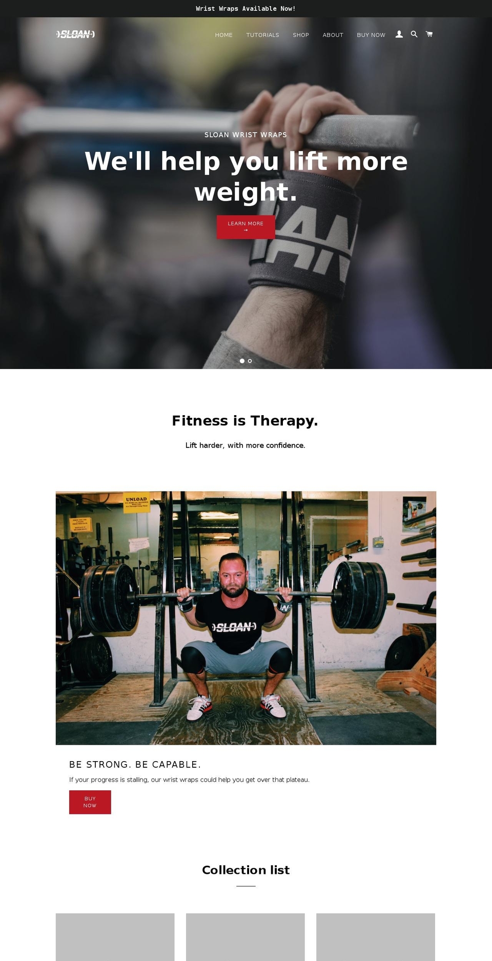sloan-weightlifting.myshopify.com shopify website screenshot