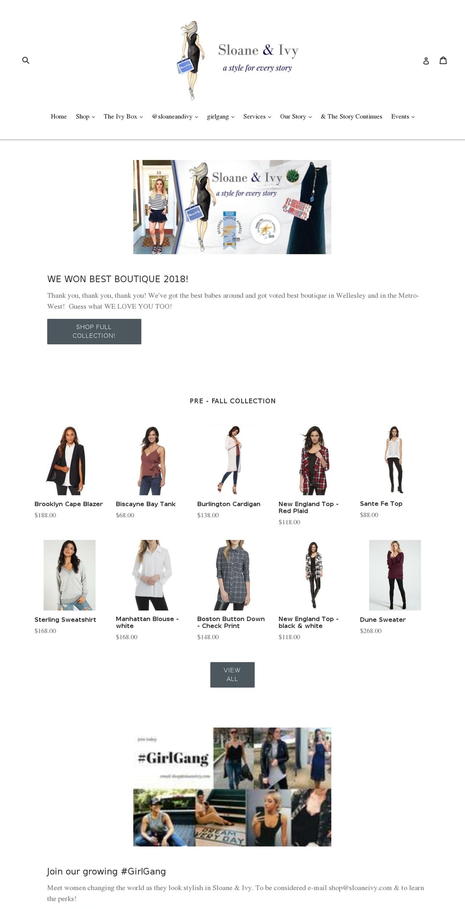sloaneandivy.com — Shopify storefront screenshot