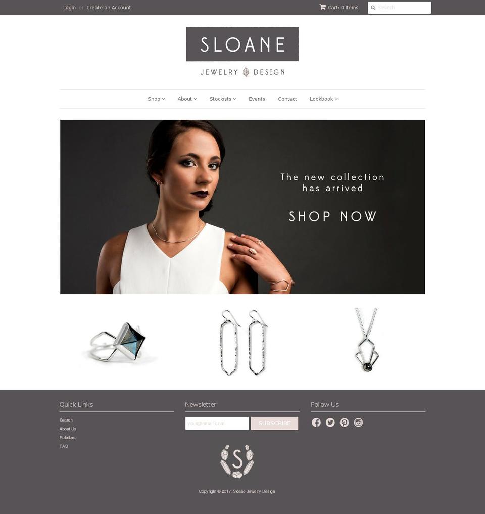 Atlantic Shopify theme site example sloanejewelrydesign.com