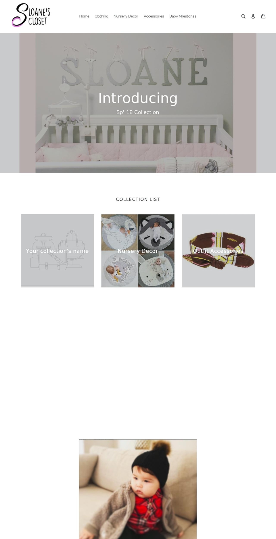sloanescloset.com — Shopify storefront screenshot