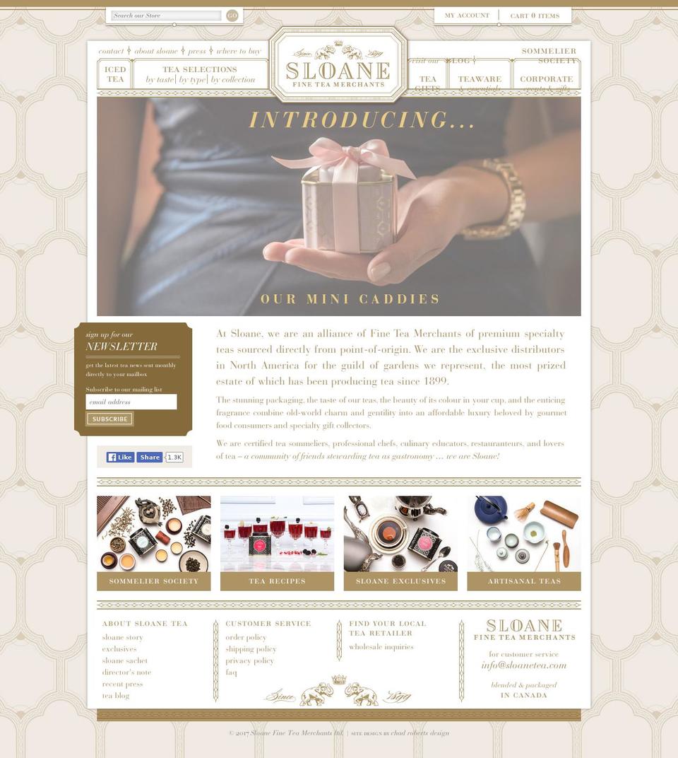 sloaneteas.com shopify website screenshot