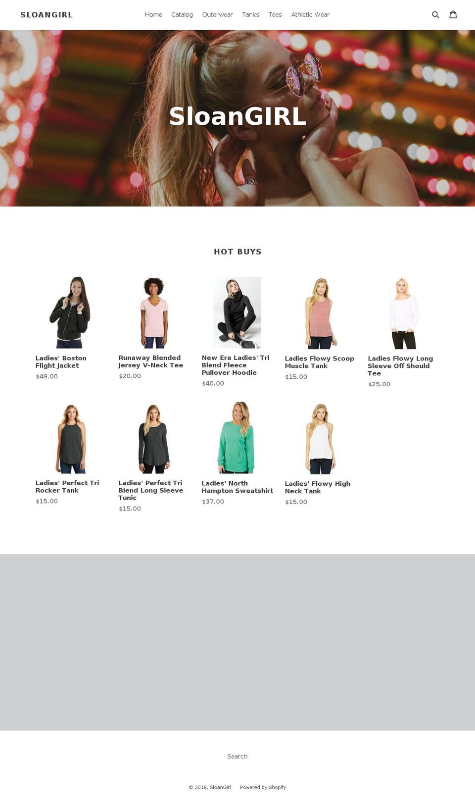 sloangirl.com shopify website screenshot