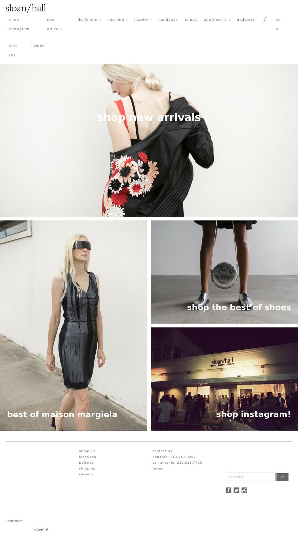 sloanhall.com shopify website screenshot