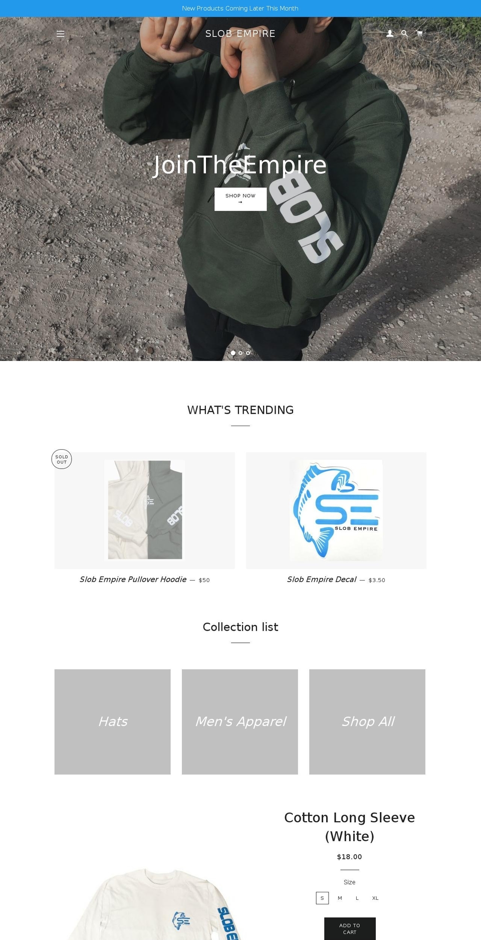 slobempire.com — Shopify storefront screenshot