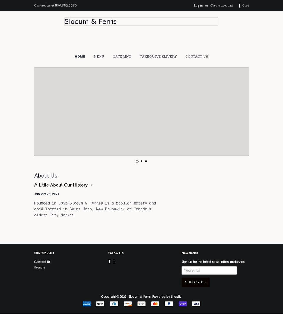 slocumandferris.com shopify website screenshot