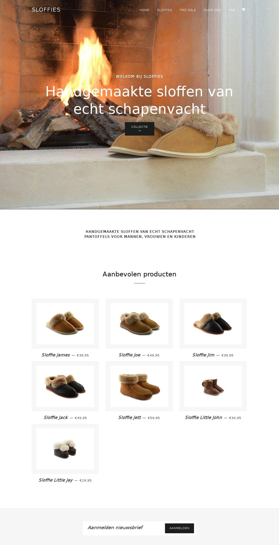 sloffies.com — Shopify storefront screenshot