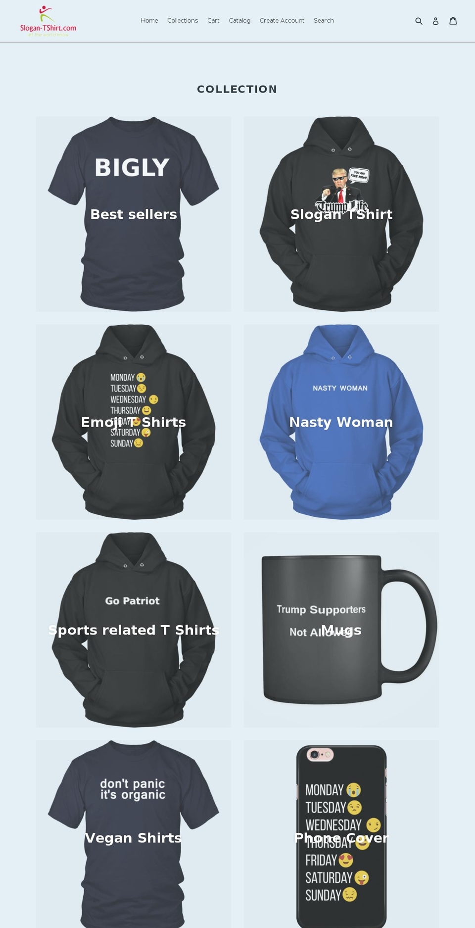 slogan-tshirt.com shopify website screenshot