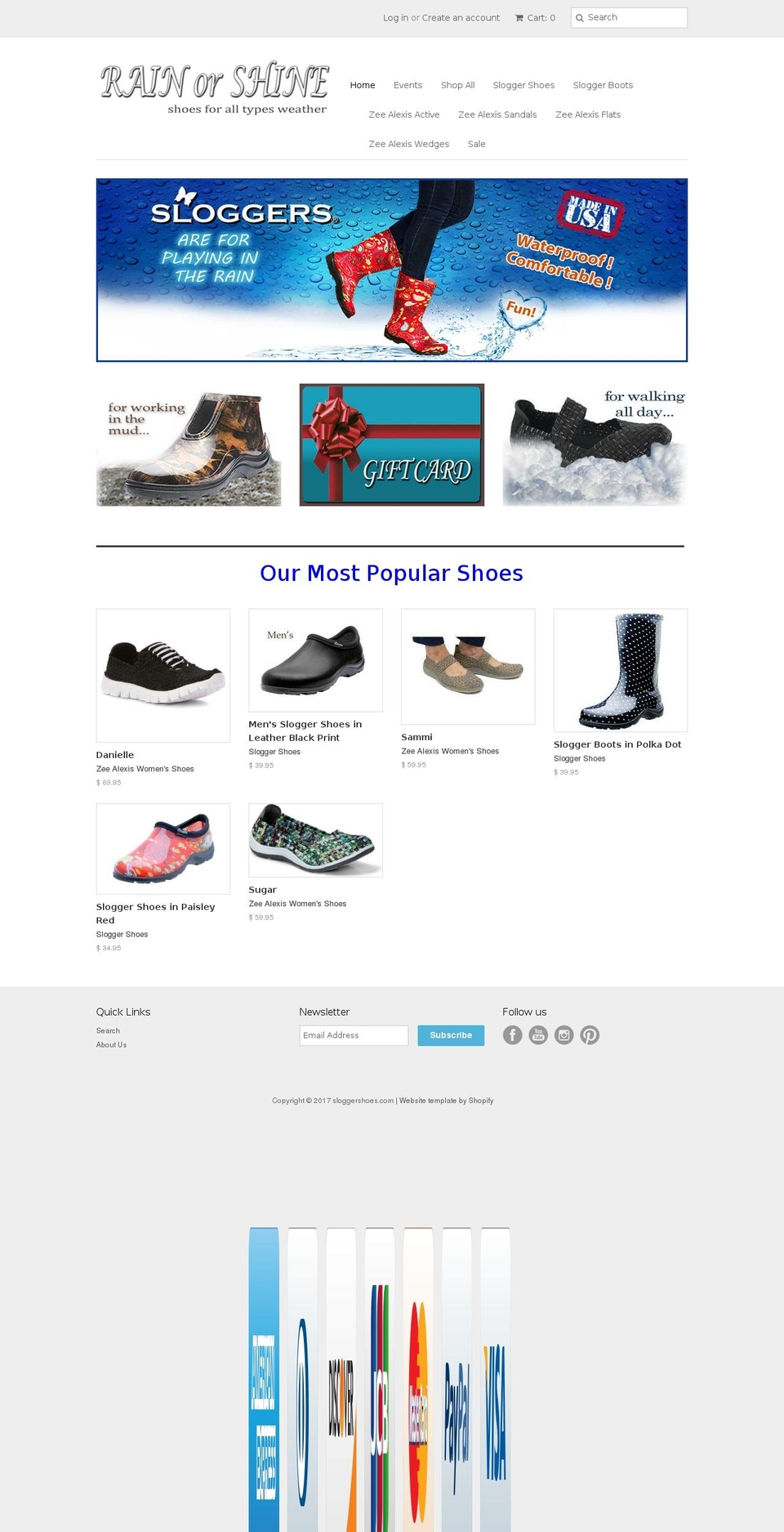 sloggershoes.com shopify website screenshot