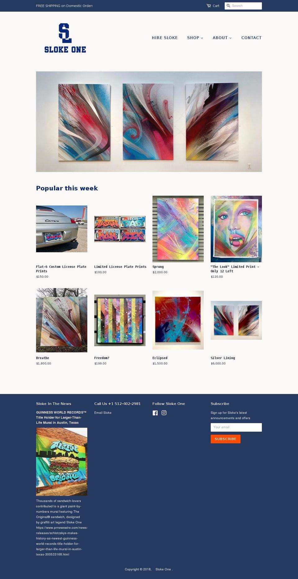 slokeone.com — Shopify storefront screenshot