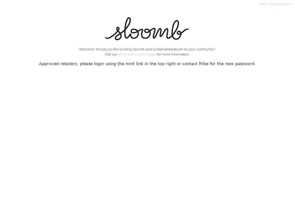 sloombwholesale.com shopify website screenshot