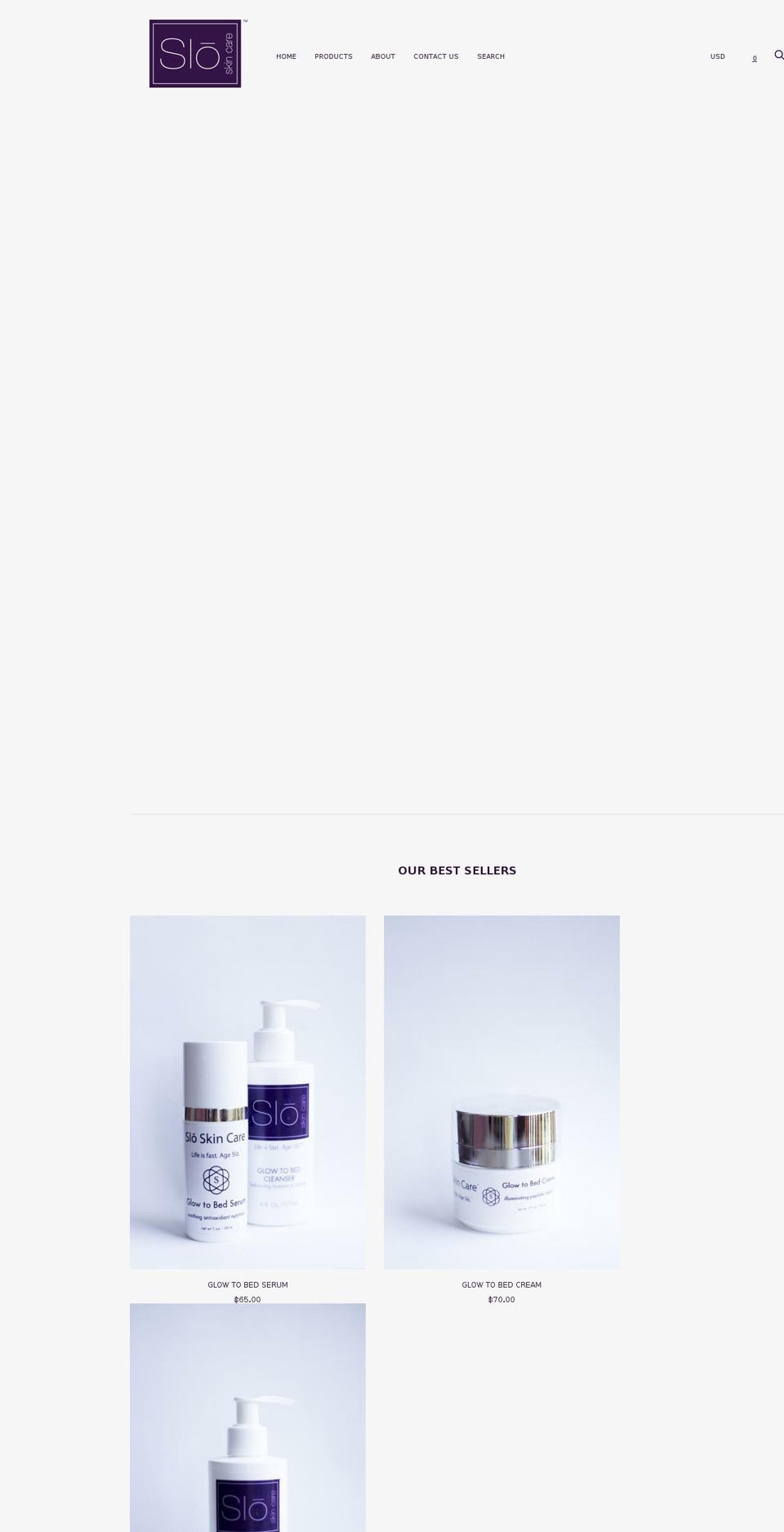 sloskincare.com shopify website screenshot
